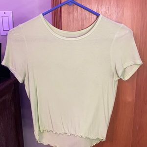 Neon green skin tight t-shirt